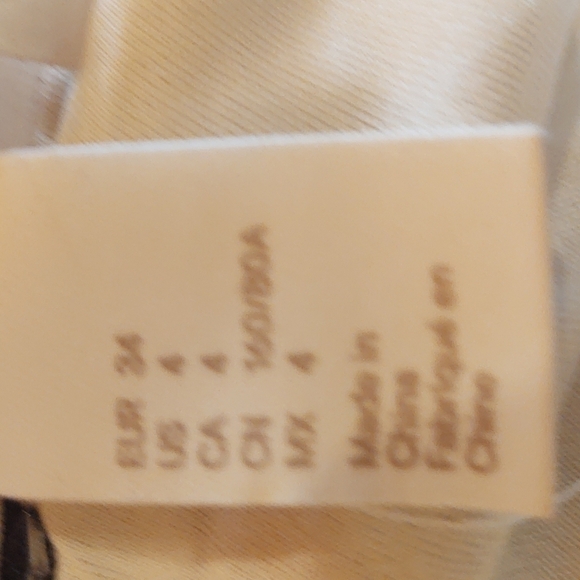 H&M Sparkly Monstera / Plant Pattern Uneven Stripes Mini Dress Sz 4 NWT - Picture 11 of 11